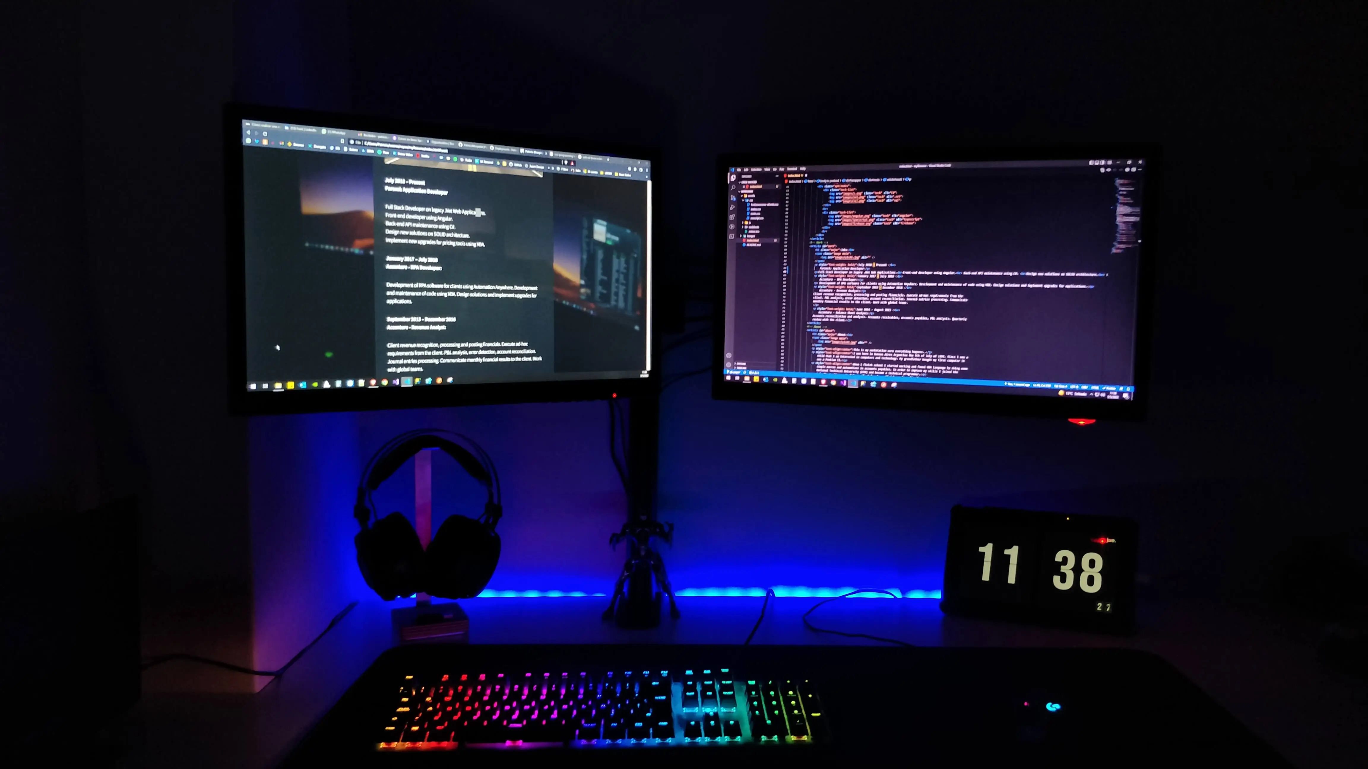 An image of the desk setup